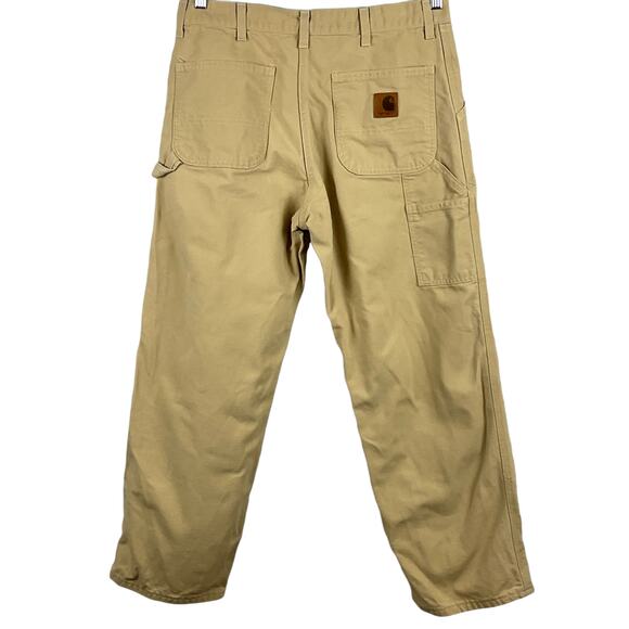 Carhartt B11 Washed Duck Work Pants Cargo Dark Khaki Tan Wet Pants size 36 x 30 - Picture 3 of 13